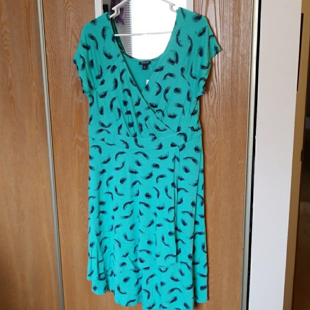 Torrid Turquoise Faux Wrap Dress
